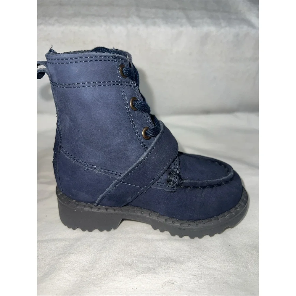 Polo Ralph Lauren Toddler Boys Ranger High ll Bear Boots Navy New Authentic Sz 4